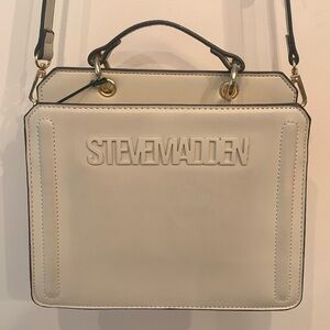 NWOT Steve Madden cream leather crossbody handbag